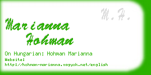 marianna hohman business card